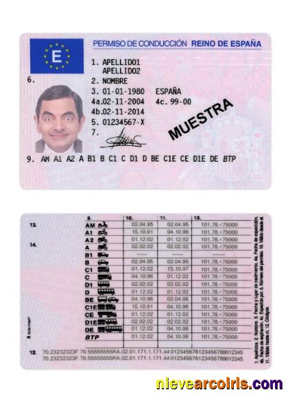 Spain driving license version 2